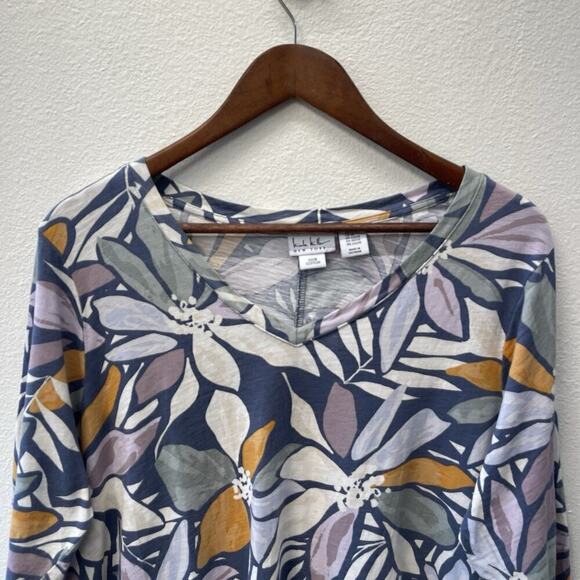 Nicole Miller Shirt Top Womens Plus Size 2X FloraL Print Beachy Resort Vacation - Picture 2 of 7